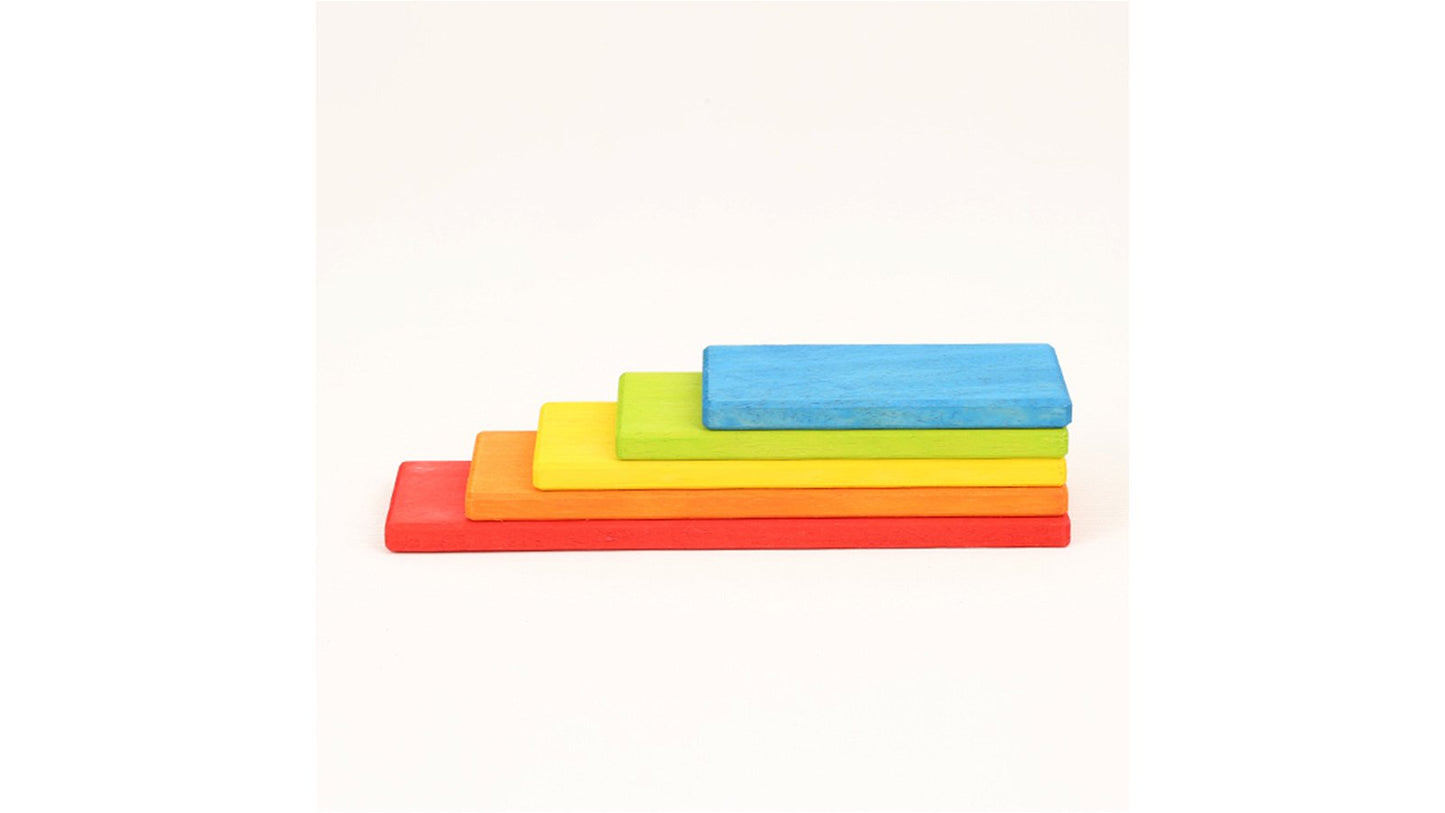 Waldorf 5 Piece Wooden Flat Block Toy