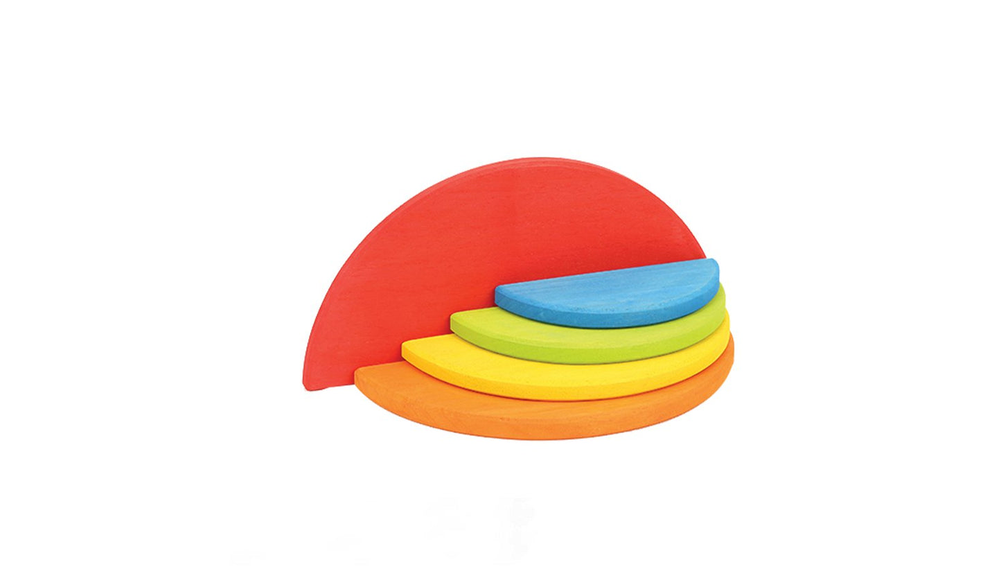 Waldorf 5 Piece Wooden Half Circle Toy