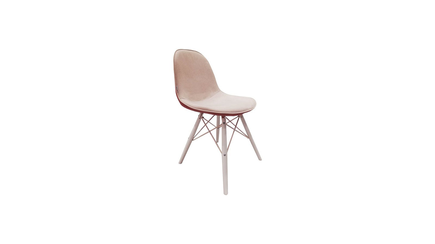 Milky Chair - White Leg - Multicolor Fabric