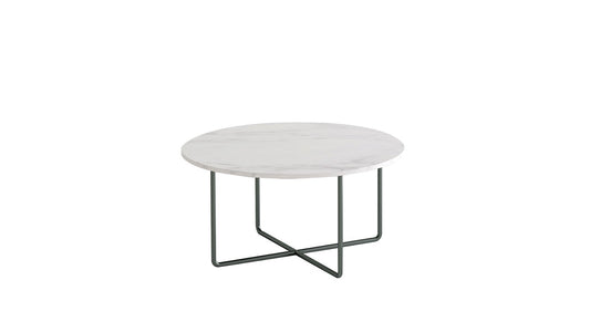 Lionel Round Coffee Table with metal legs