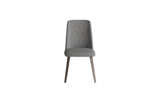 Lionel Senta Chair - Nevada Walnut Legs - Grey Fabric