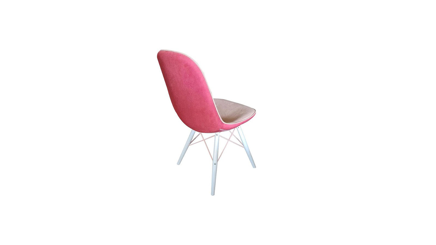 Milky Chair - White Leg - Multicolor Fabric