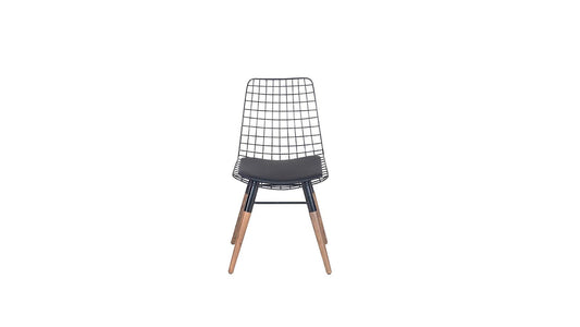 Aria Chair - Black Leg - Black Fabric