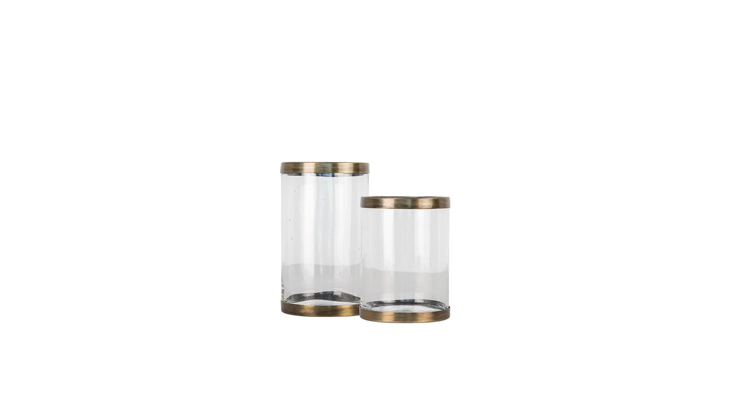 Victoria Glass Candle Holder Set