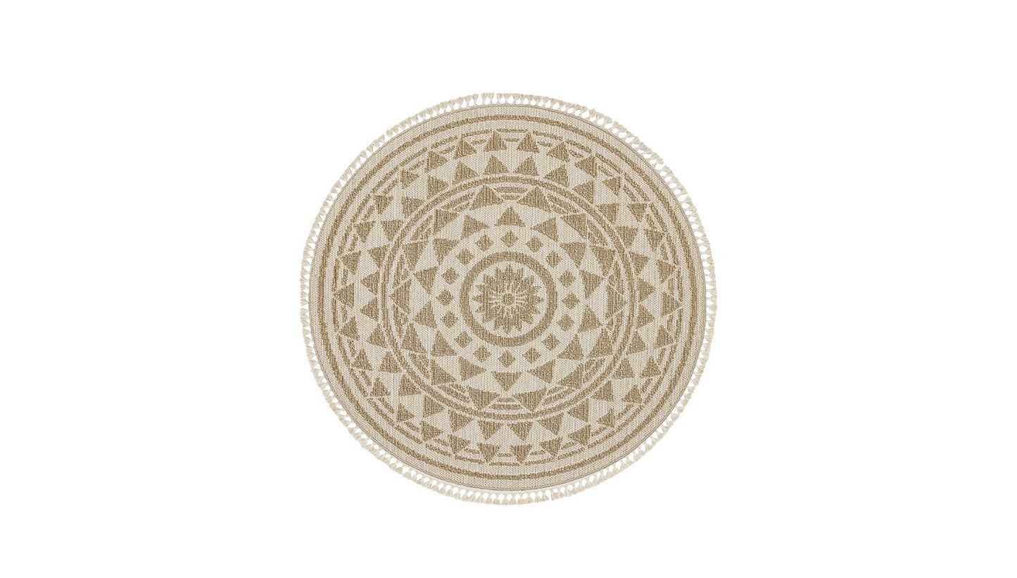 Beige Myra Round Carpet 160x160