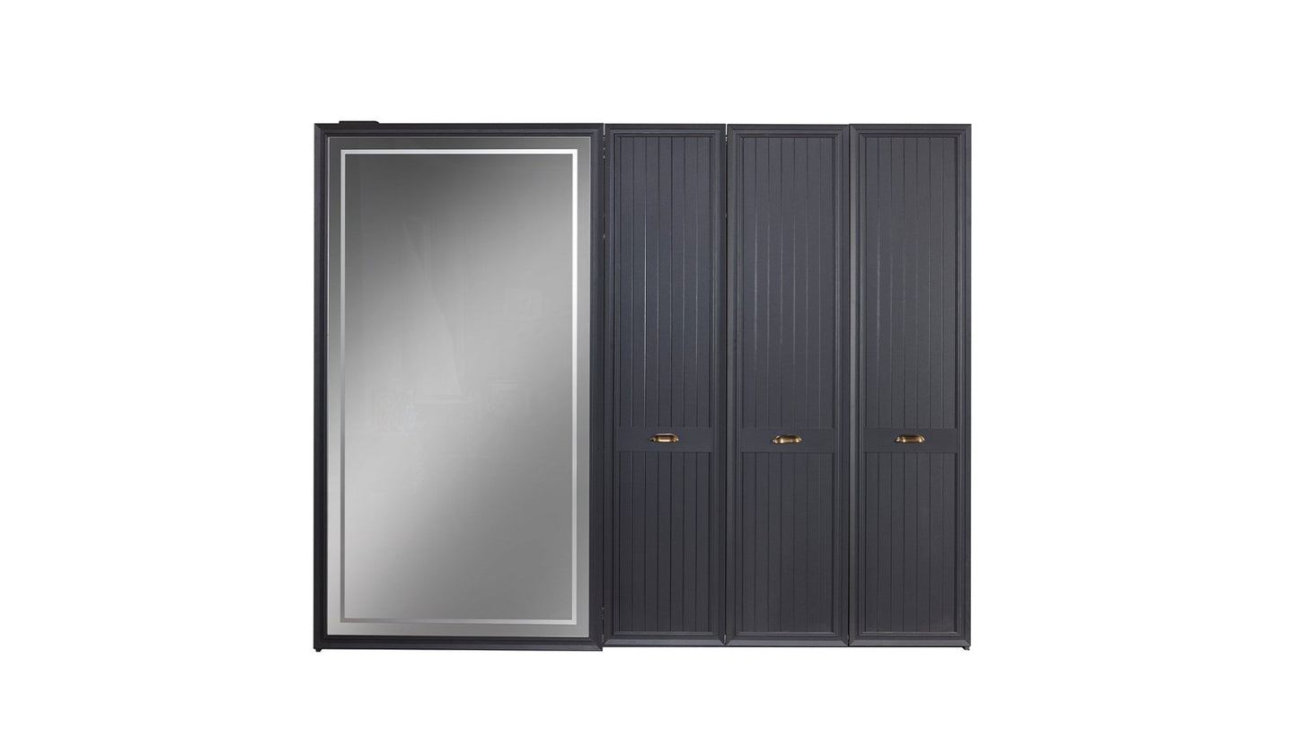 Angelic Dark Sliding Wardrobe