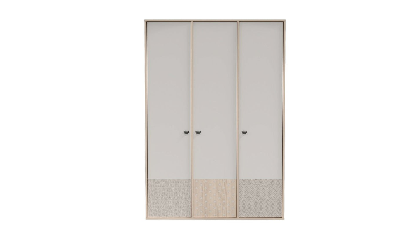 Natural 3 Door Wardrobe